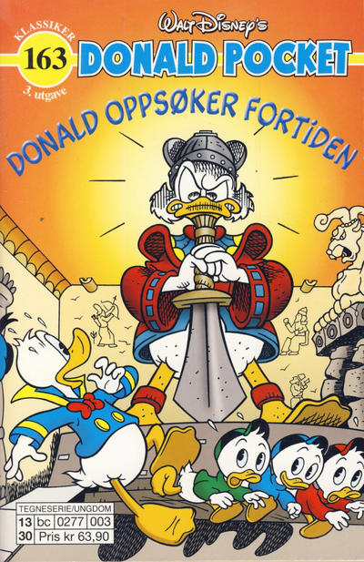 Cover for Donald Pocket (Hjemmet / Egmont, 1968 series) #163 - Donald oppsøker fortiden [3. utgave bc 0277 003]