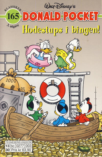 Cover for Donald Pocket (Hjemmet / Egmont, 1968 series) #165 - Hodestups i bingen [3. utgave bc 0277 003]