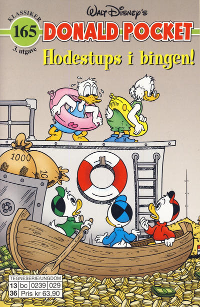 Cover for Donald Pocket (Hjemmet / Egmont, 1968 series) #165 - Hodestups i bingen [3. utgave bc 0239 029]