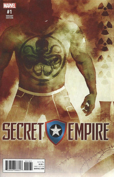 Cover for Secret Empire (Marvel, 2017 series) #1 [Incentive Andrea Sorrentino 'Hail Hydra' Variant]