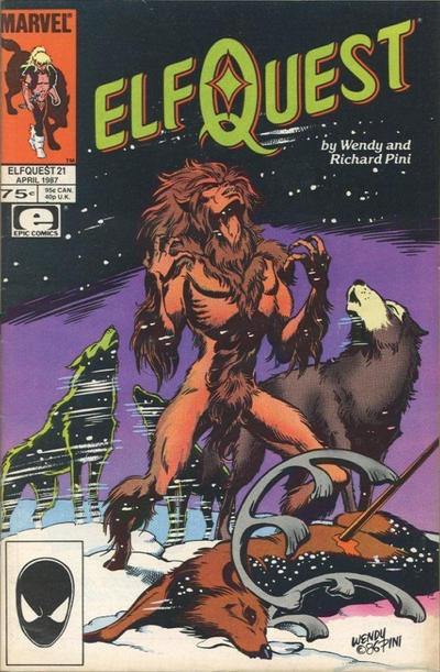 Cover for ElfQuest (Marvel, 1985 series) #21 [Newsstand]