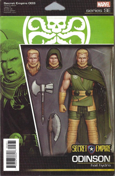 Cover for Secret Empire (Marvel, 2017 series) #3 [John Tyler Christopher Action Figure (Hydra Odinson)]