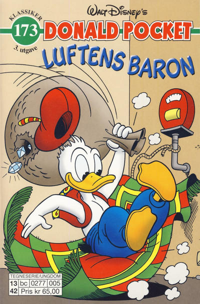 Cover for Donald Pocket (Hjemmet / Egmont, 1968 series) #173 - Luftens baron [3. utgave bc 0277 005]