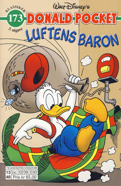 Cover for Donald Pocket (Hjemmet / Egmont, 1968 series) #173 - Luftens baron [3. utgave bc 0239 030]