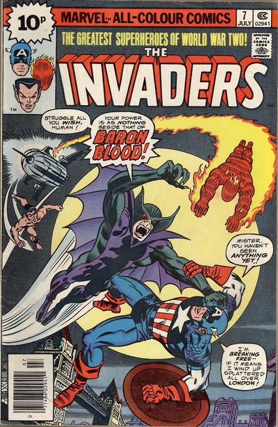 Cover for The Invaders (Marvel, 1975 series) #7 [British]