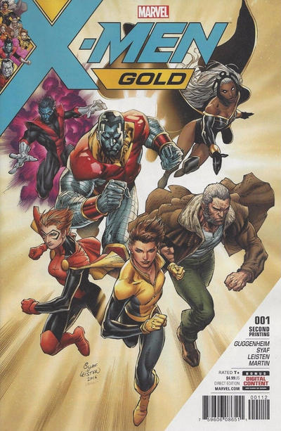 Cover for X-Men: Gold (Marvel, 2017 series) #1 [Second Printing Variant]
