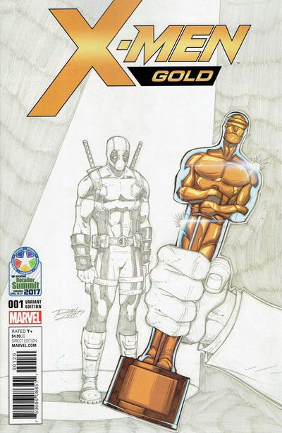 Cover for X-Men: Gold (Marvel, 2017 series) #1 [Diamond Retailer Summit Exclusive Ron Lim 'Deadpool Party' Sketch Variant]