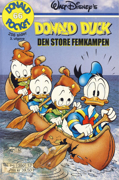 Cover for Donald Pocket (Hjemmet / Egmont, 1968 series) #66 - Donald Duck Den store femkampen [3. utgave bc 390 12]