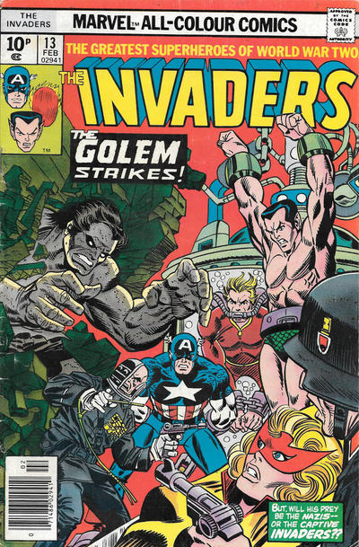 Cover for The Invaders (Marvel, 1975 series) #13 [British]