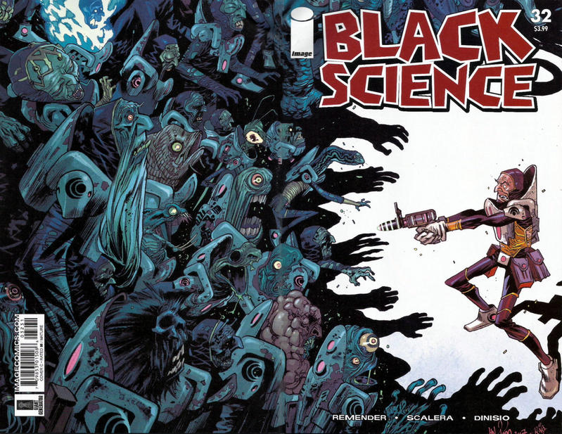 Cover for Black Science (Image, 2013 series) #32 [Cover C - Walking Dead Tribute Full Color]
