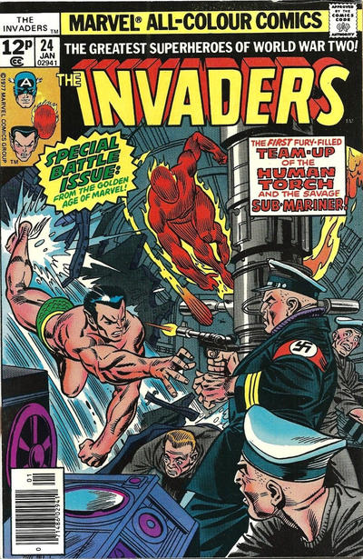 Cover for The Invaders (Marvel, 1975 series) #24 [British]