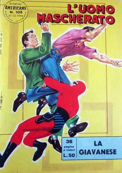 Cover for L'Uomo Mascherato [Avventure americane] (Edizioni Fratelli Spada, 1962 series) #108
