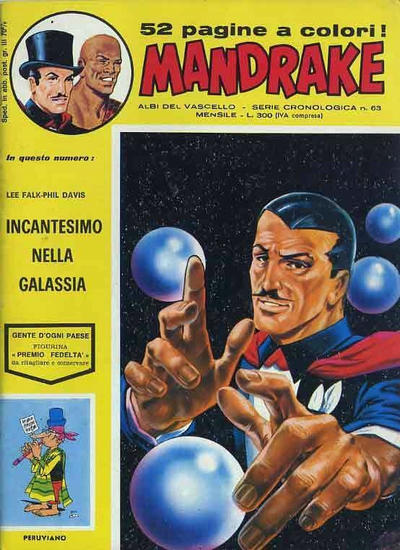 Cover for Mandrake - Albi del Vascello - Serie cronologica (Edizioni Fratelli Spada, 1972 series) #63