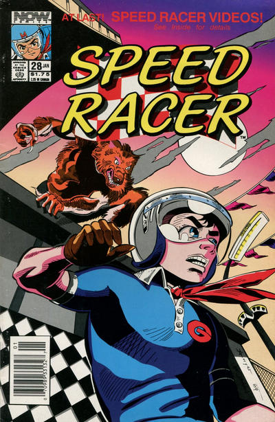 Cover for Speed Racer (Now, 1987 series) #28 [Newsstand]
