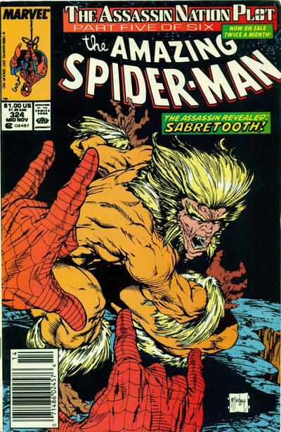 Cover for The Amazing Spider-Man (Marvel, 1963 series) #324 [Newsstand]
