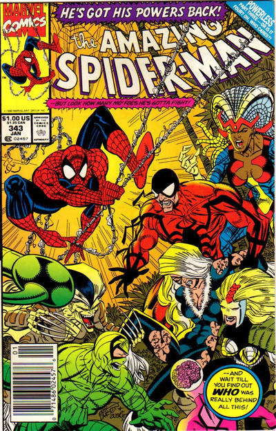 Cover for The Amazing Spider-Man (Marvel, 1963 series) #343 [Newsstand]