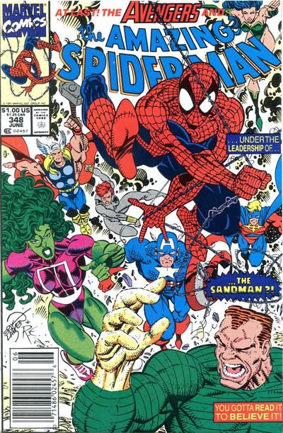 Cover for The Amazing Spider-Man (Marvel, 1963 series) #348 [Newsstand]