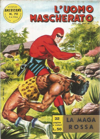 Cover for L'Uomo Mascherato [Avventure americane] (Edizioni Fratelli Spada, 1962 series) #70