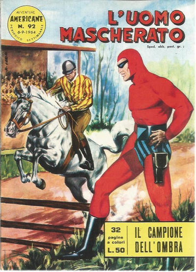 Cover for L'Uomo Mascherato [Avventure americane] (Edizioni Fratelli Spada, 1962 series) #92