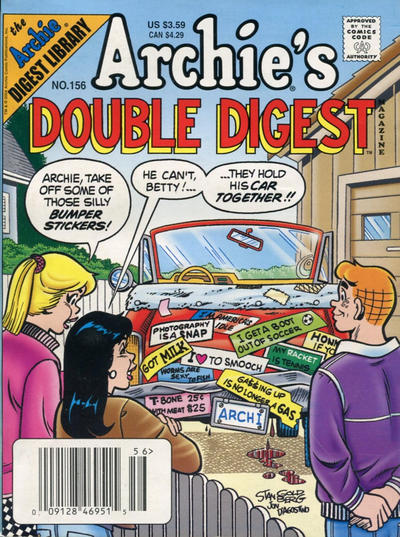 Cover for Archie's Double Digest Magazine (Archie, 1984 series) #156 [Newsstand]