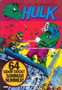 Cover Thumbnail for Hulk (Atlantic Förlags AB, 1980 series) #7/1981