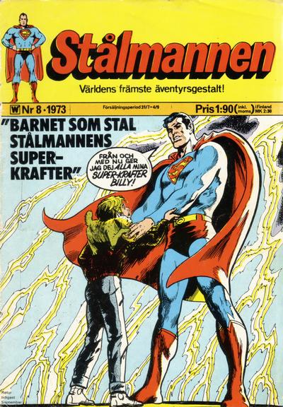 Cover for Stålmannen (Williams Förlags AB, 1969 series) #8/1973
