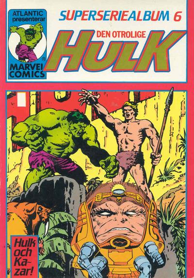 Cover for Hulk album (Atlantic Förlags AB, 1979 series) #6