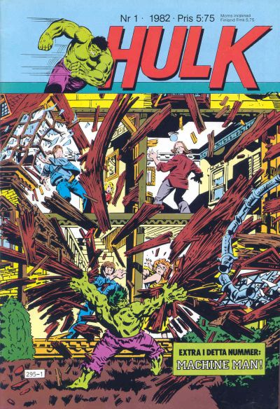 Cover for Hulk (Atlantic Förlags AB, 1980 series) #1/1982