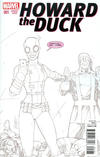 Cover for Howard the Duck (Marvel, 2016 series) #1 [Variant Cover - Second Printing - Ron Lim Gwenpool Sketch]