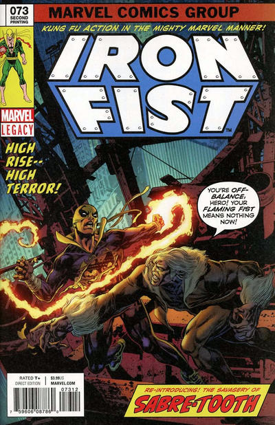 Cover for Iron Fist (Marvel, 2017 series) #73 [Second Printing - Mike Perkins]