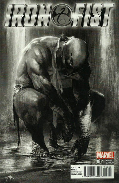Cover for Iron Fist (Marvel, 2017 series) #1 [Gabriele Dell'Otto Black and White]