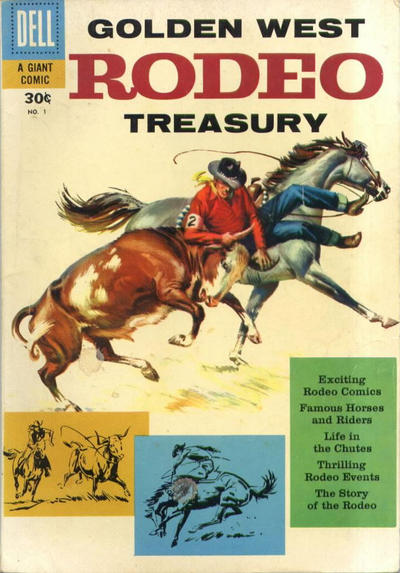 Cover for Golden West Rodeo Treasury (Dell, 1957 series) #1