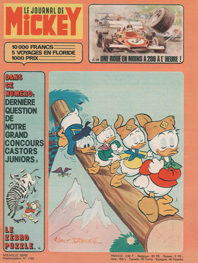 Cover for Le Journal de Mickey (Hachette, 1952 series) #1193