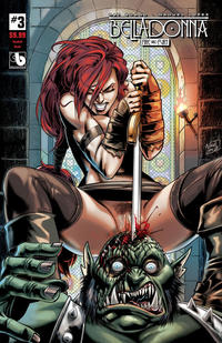 Cover for Belladonna: Fire and Fury (Avatar Press, 2017 series) #3 [Impaled Nude Cover]