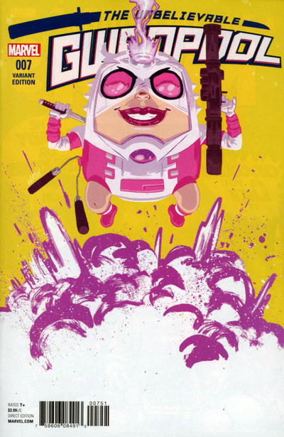 Cover for The Unbelievable Gwenpool (Marvel, 2016 series) #7 [Variant Edition - M.O.D.O.K. - Michael Walsh Cover]