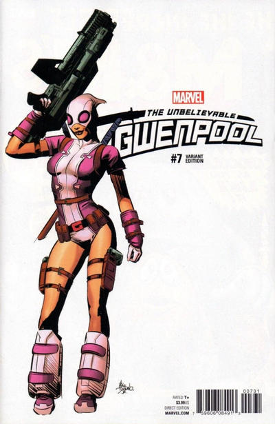 Cover for The Unbelievable Gwenpool (Marvel, 2016 series) #7 [Variant Edition - Teaser - Mike Deodato Cover]