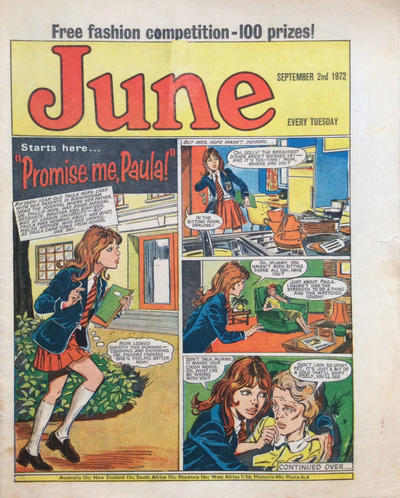 Cover for June (IPC, 1971 series) #2 September 1972