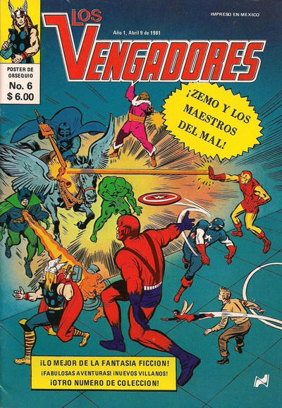 Cover for Los Vengadores (Novedades, 1981 series) #6