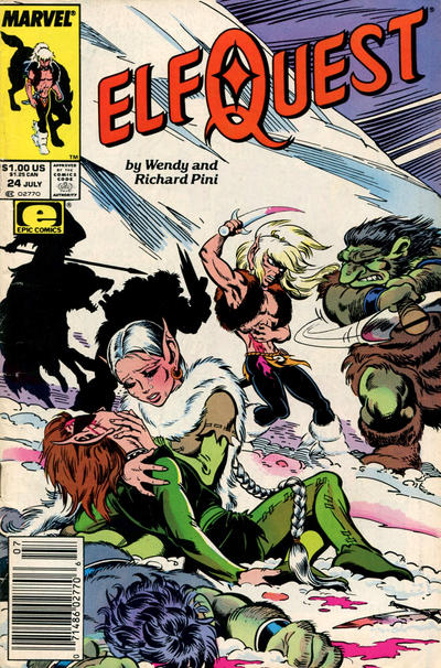 Cover for ElfQuest (Marvel, 1985 series) #24 [Newsstand]