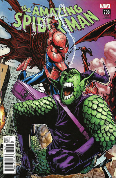Cover for Amazing Spider-Man (Marvel, 2015 series) #798 [Variant Edition - Humberto Ramos Connecting Cover]