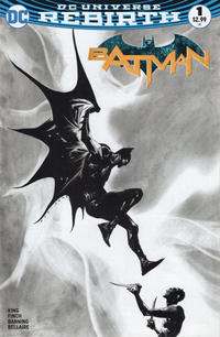 Cover for Batman (DC, 2016 series) #1 [Dynamic Forces Jae Lee Black and White Cover]