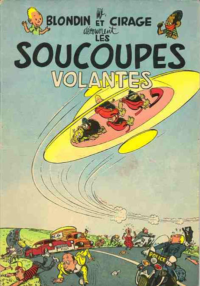 Cover for Blondin et Cirage (Dupuis, 1951 series) #[6] - Les soucoupes volantes 
