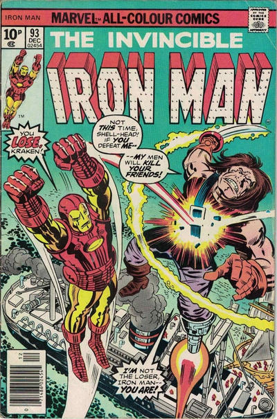Cover for Iron Man (Marvel, 1968 series) #93 [British]