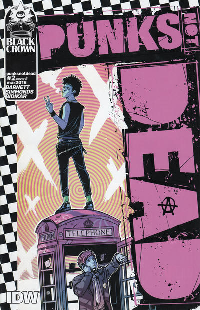 Cover for Punks Not Dead (IDW, 2018 series) #2 [Cover B by Caspar Wijngaard]