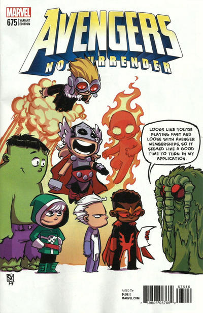 Cover for Avengers (Marvel, 2017 series) #675 [Skottie Young]