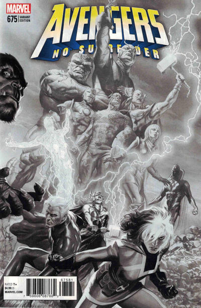 Cover for Avengers (Marvel, 2017 series) #675 [Incentive Alex Ross Sketch Cover]