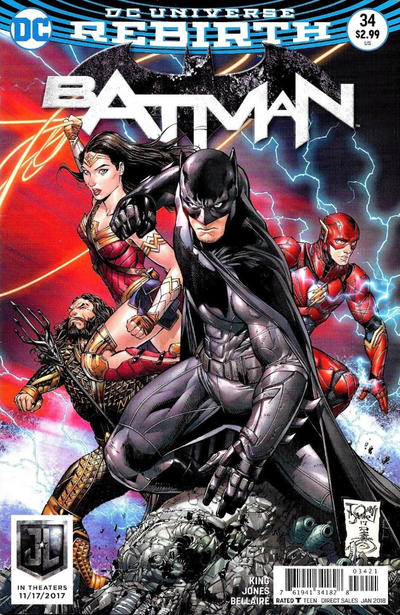 Cover for Batman (DC, 2016 series) #34 [Tony S. Daniel / Danny Miki Justice League Cover]