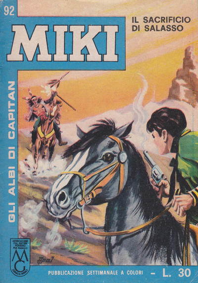 Cover for Gli Albi di Capitan Miki (Casa Editrice Dardo, 1962 series) #92