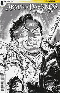 Cover Thumbnail for Army of Darkness: Furious Road (Dynamite Entertainment, 2016 series) #1 [Cover F Retailer Incentive Crook B&W]