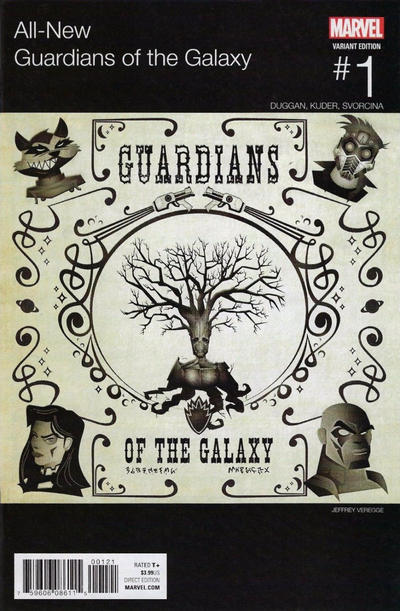 Cover for All-New Guardians of the Galaxy (Marvel, 2017 series) #1 [Incentive Jeffrey Veregge Hip Hop Variant]